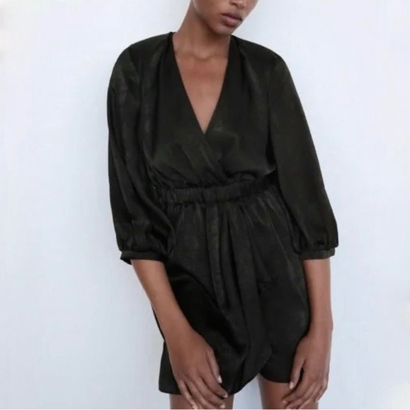 Zara Monkey Satin Romper - Picture 2 of 3